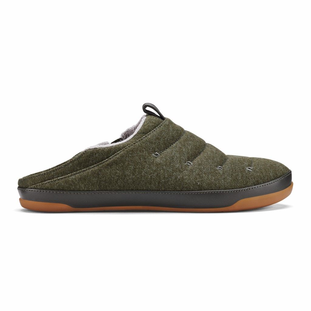 Zapatos Olukai Mahana - Pantuflas Hombre Verdes 20538-429